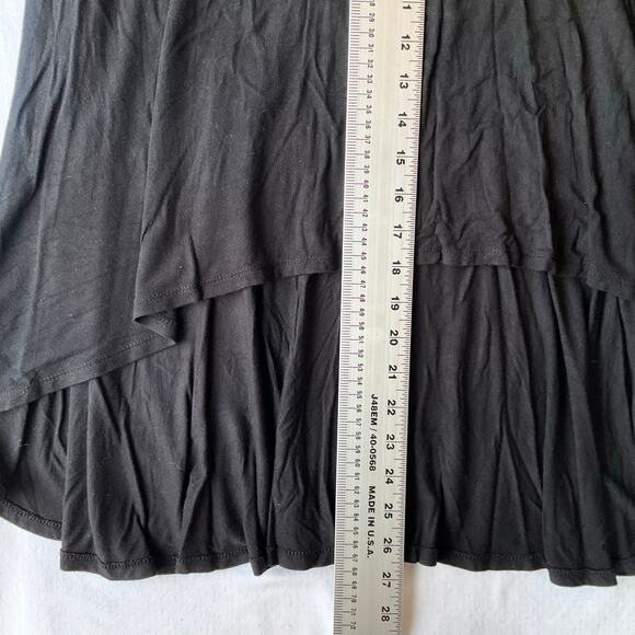 A New Day Women Elastic Waist Stretch Knee Length High-low Skirt size L, Black - Picture 3 of 6